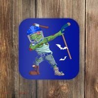 Dabbing Zombie Playing Ice Hockey Player Cool Halloween Gift Coaster thumb 0