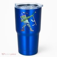 Dabbing Zombie Playing Ice Hockey Player Cool Halloween Gift Tumbler thumb 0