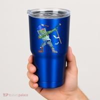 Dabbing Zombie Playing Ice Hockey Player Cool Halloween Gift Tumbler thumb 2