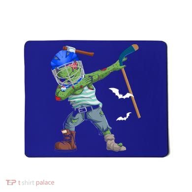 Dabbing Zombie Playing Ice Hockey Player Cool Halloween Gift Mousepad