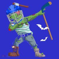 Dabbing Zombie Playing Ice Hockey Player Cool Halloween Gift Women's Tank Top thumb 5