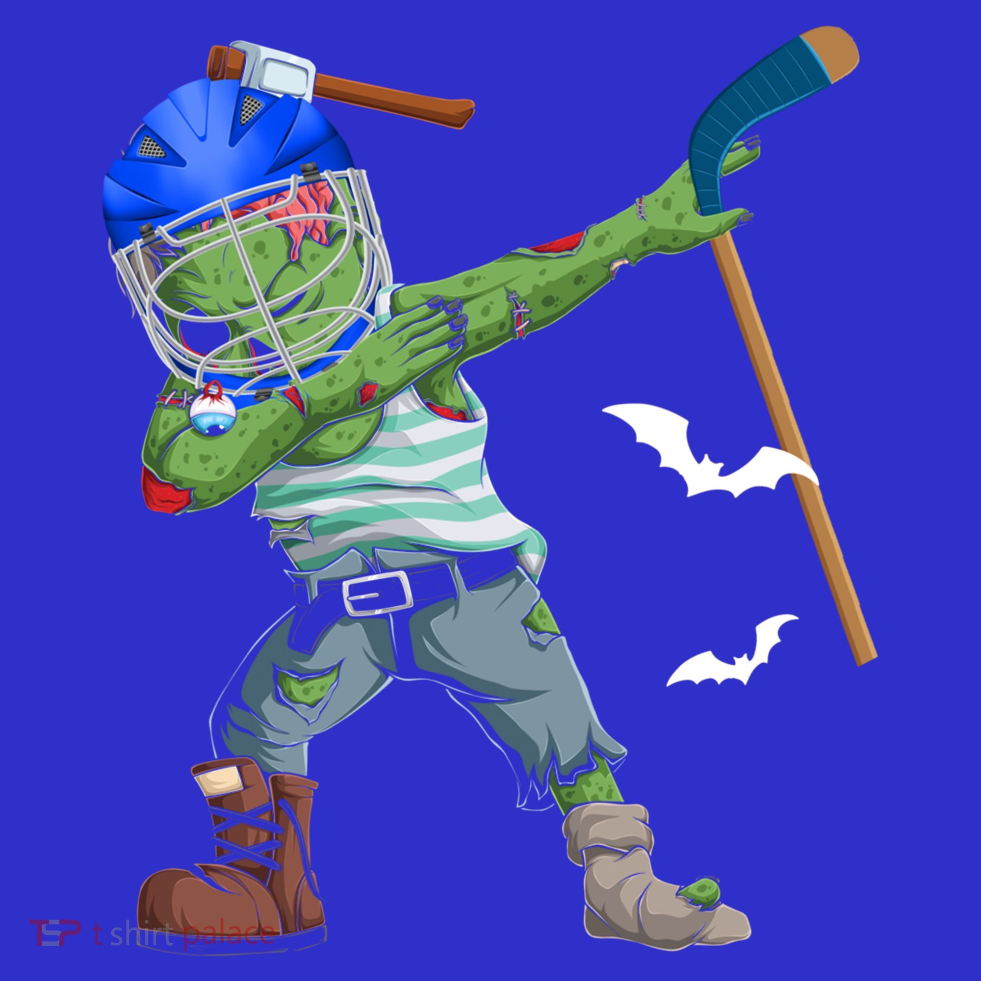 Dabbing Zombie Playing Ice Hockey Player Cool Halloween Gift Women's Tank Top