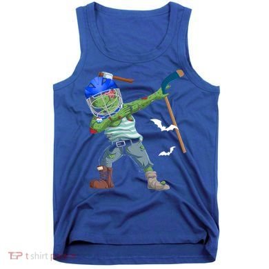 Dabbing Zombie Playing Ice Hockey Player Cool Halloween Gift Tank Top