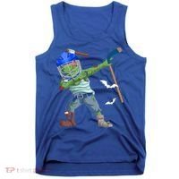 Dabbing Zombie Playing Ice Hockey Player Cool Halloween Gift Tank Top thumb 0