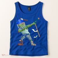 Dabbing Zombie Playing Ice Hockey Player Cool Halloween Gift Tank Top thumb 2