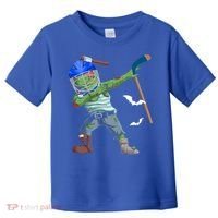 Dabbing Zombie Playing Ice Hockey Player Cool Halloween Gift Toddler T-Shirt thumb 0
