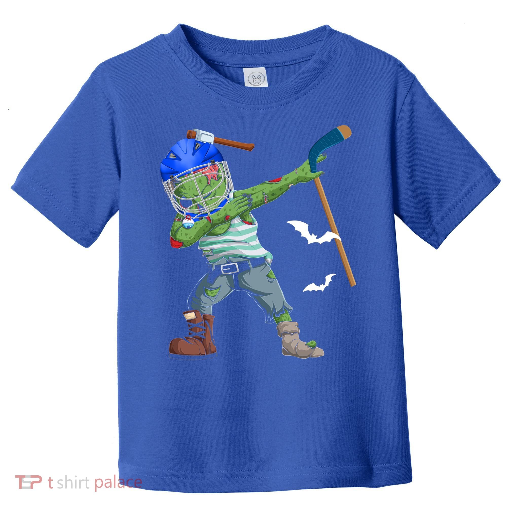 Dabbing Zombie Playing Ice Hockey Player Cool Halloween Gift Toddler T-Shirt