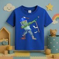 Dabbing Zombie Playing Ice Hockey Player Cool Halloween Gift Toddler T-Shirt thumb 3