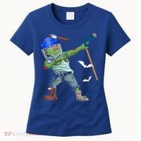 Dabbing Zombie Playing Ice Hockey Player Cool Halloween Gift Women's T-Shirt thumb 0