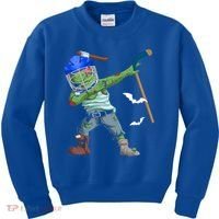 Dabbing Zombie Playing Ice Hockey Player Cool Halloween Gift Kids Sweatshirt thumb 0