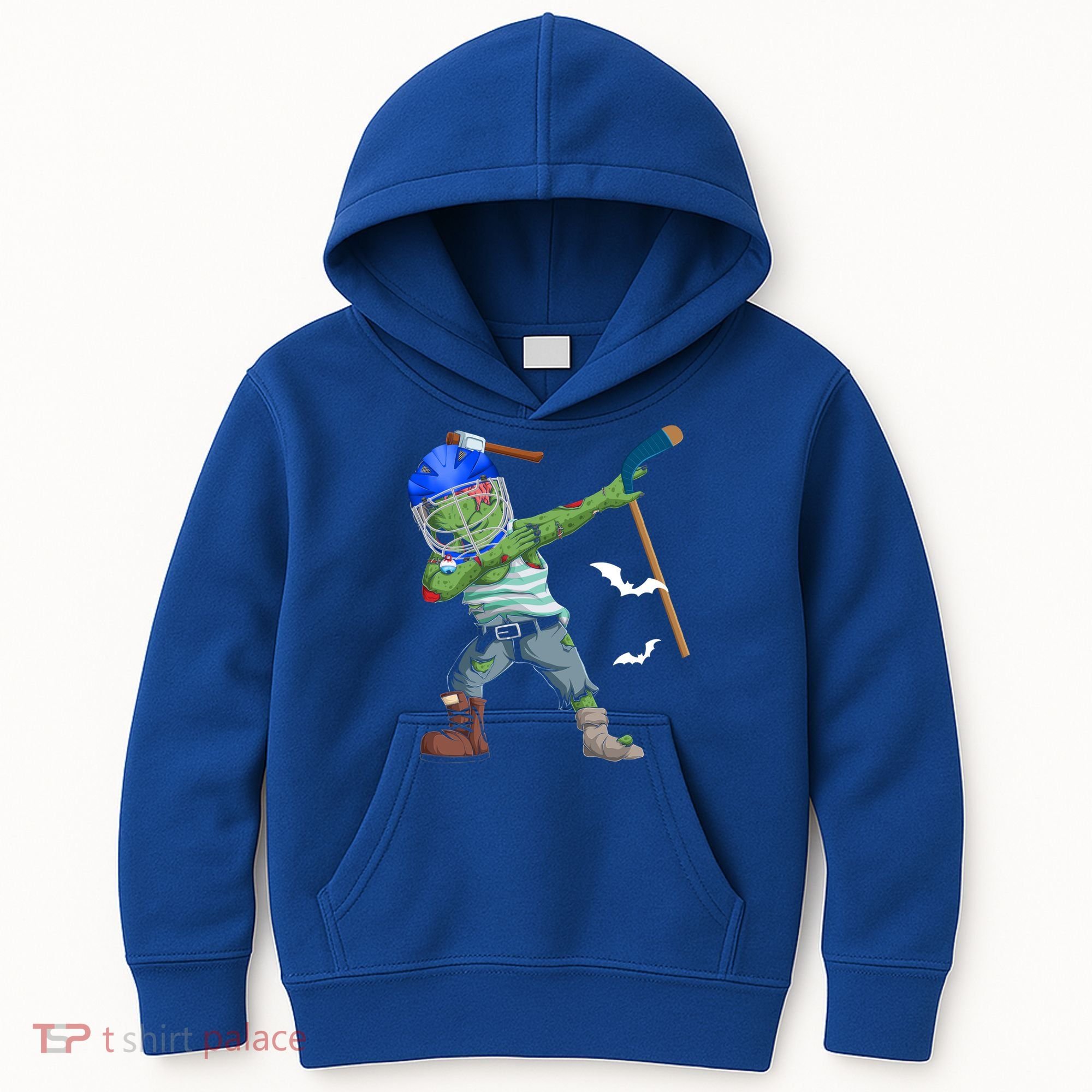 Dabbing Zombie Playing Ice Hockey Player Cool Halloween Gift Kids Hoodie