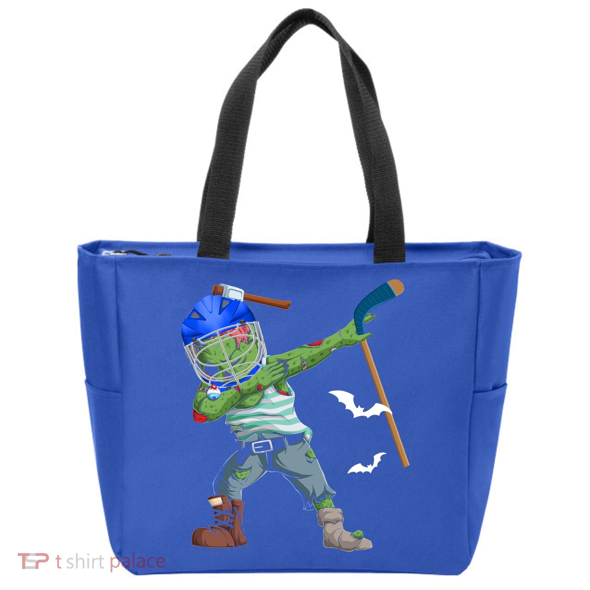 Dabbing Zombie Playing Ice Hockey Player Cool Halloween Gift Tote Bag