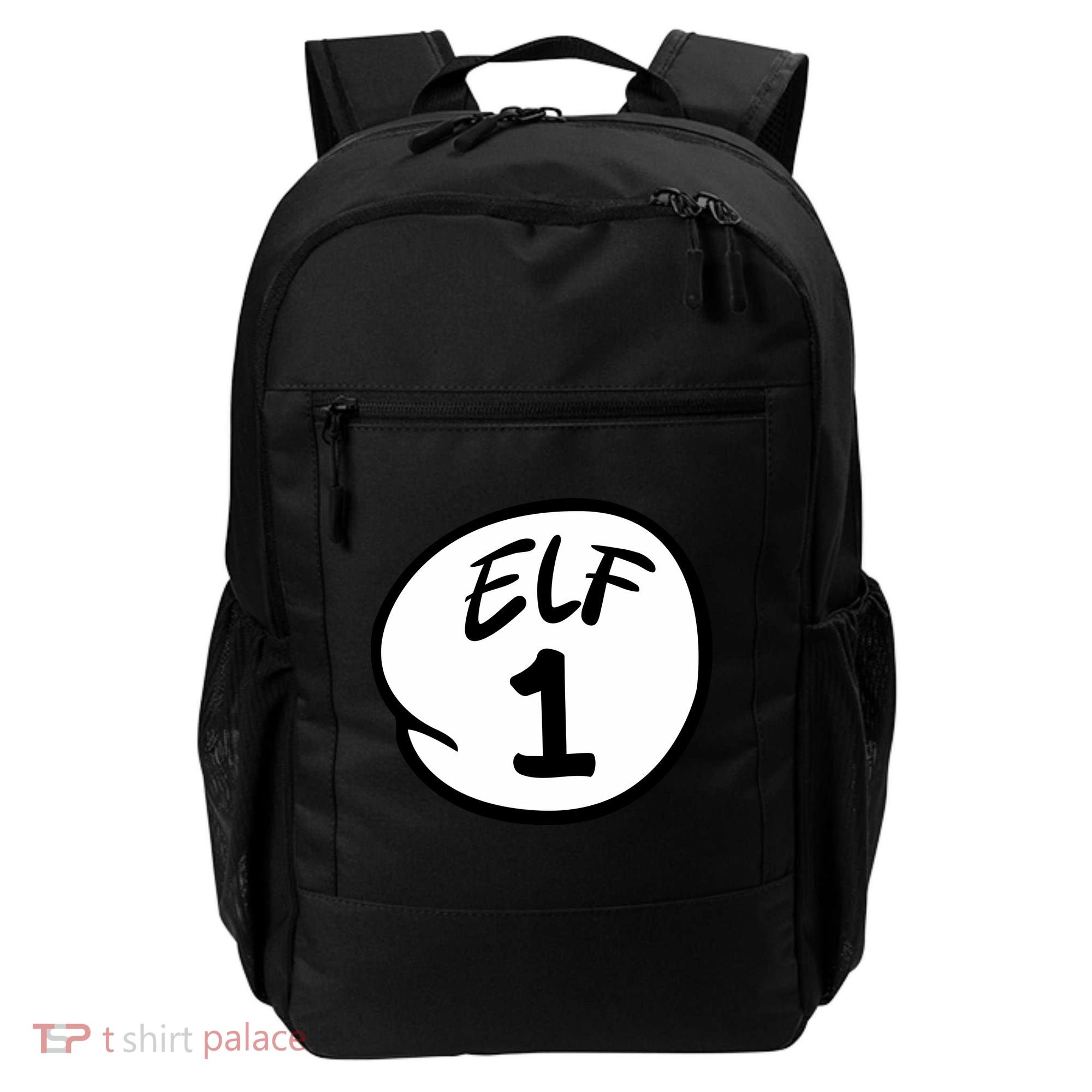 Elf 1 2 3 4 5 Custom Number Christmas Backpack