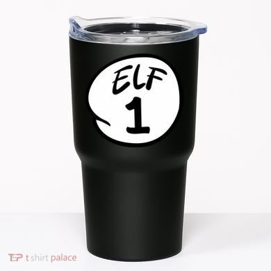 Elf 1 2 3 4 5 Custom Number Christmas Tumbler