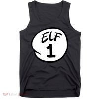 Elf 1 2 3 4 5 Custom Number Christmas Tank Top thumb 0