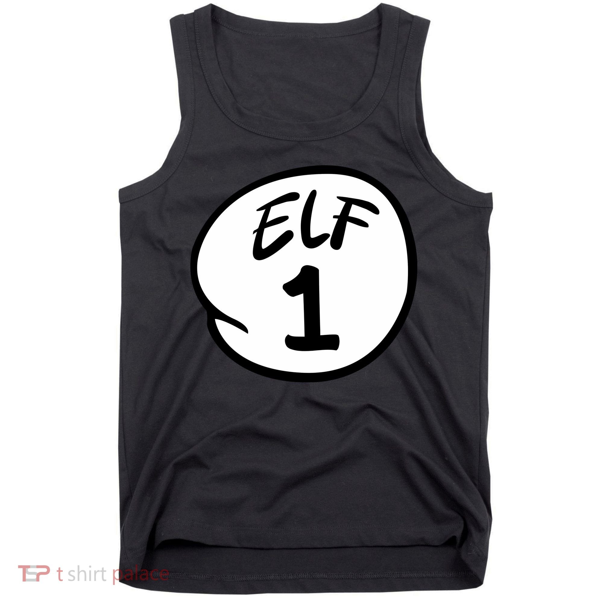 Elf 1 2 3 4 5 Custom Number Christmas Tank Top