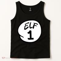 Elf 1 2 3 4 5 Custom Number Christmas Tank Top thumb 2