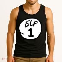 Elf 1 2 3 4 5 Custom Number Christmas Tank Top thumb 3
