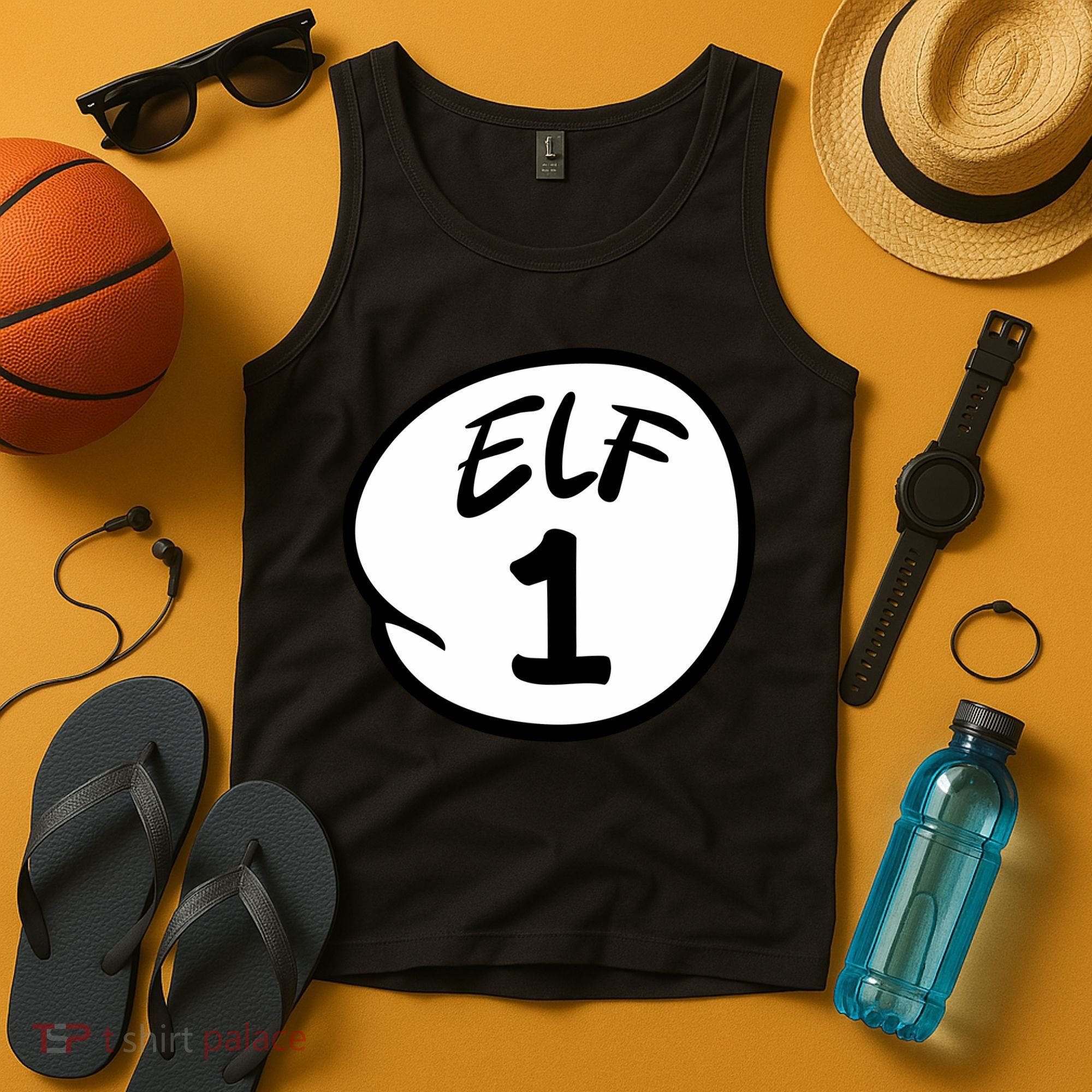 Elf 1 2 3 4 5 Custom Number Christmas Tank Top