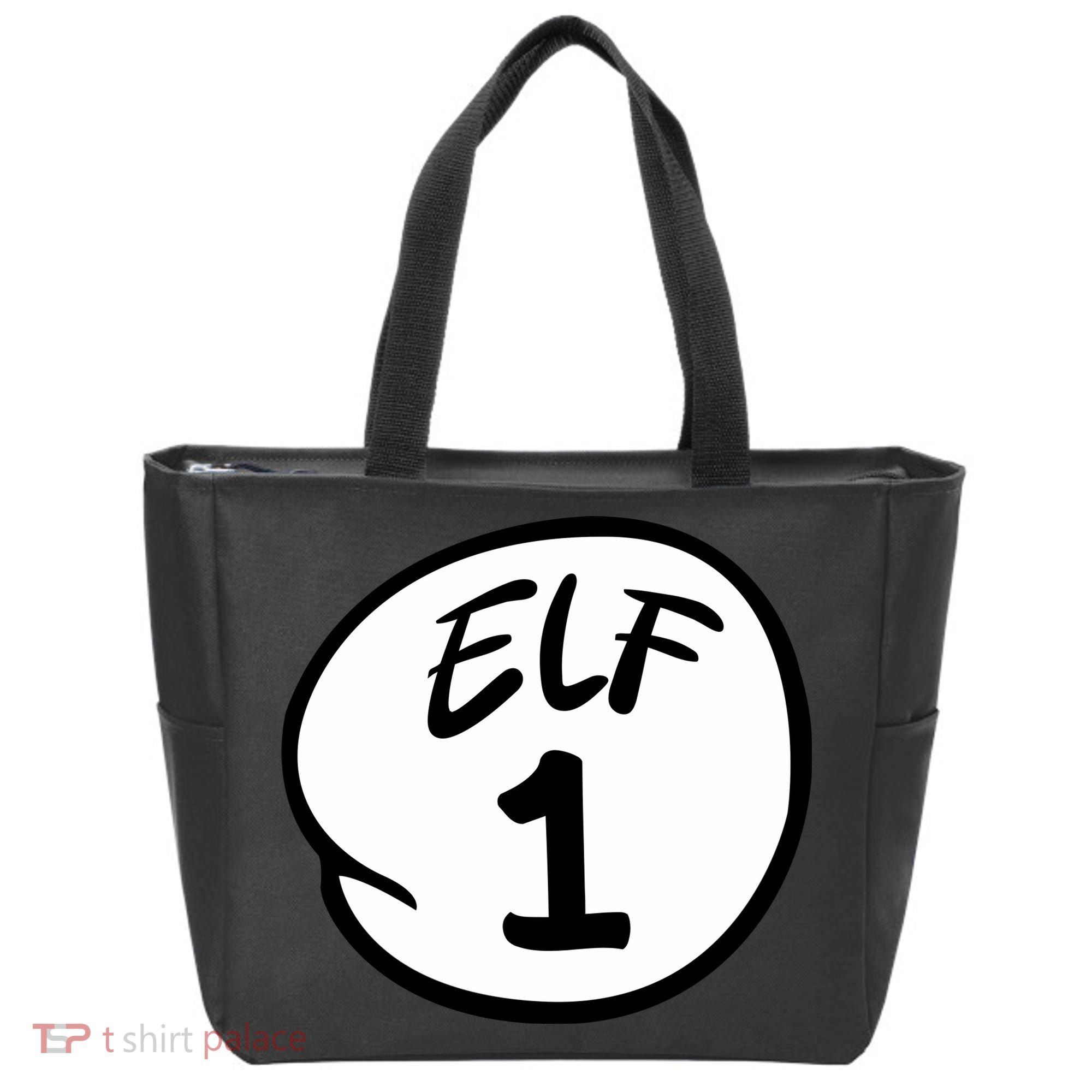 Elf 1 2 3 4 5 Custom Number Christmas Tote Bag