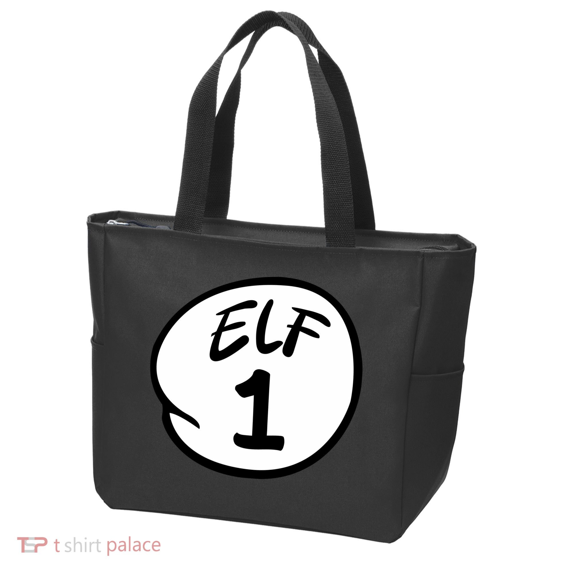 Elf 1 2 3 4 5 Custom Number Christmas Tote Bag