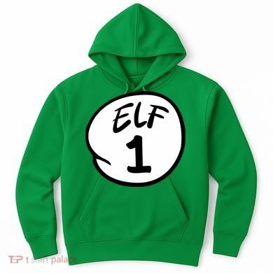 Elf 1 2 3 4 5 Custom Number Christmas Hoodie