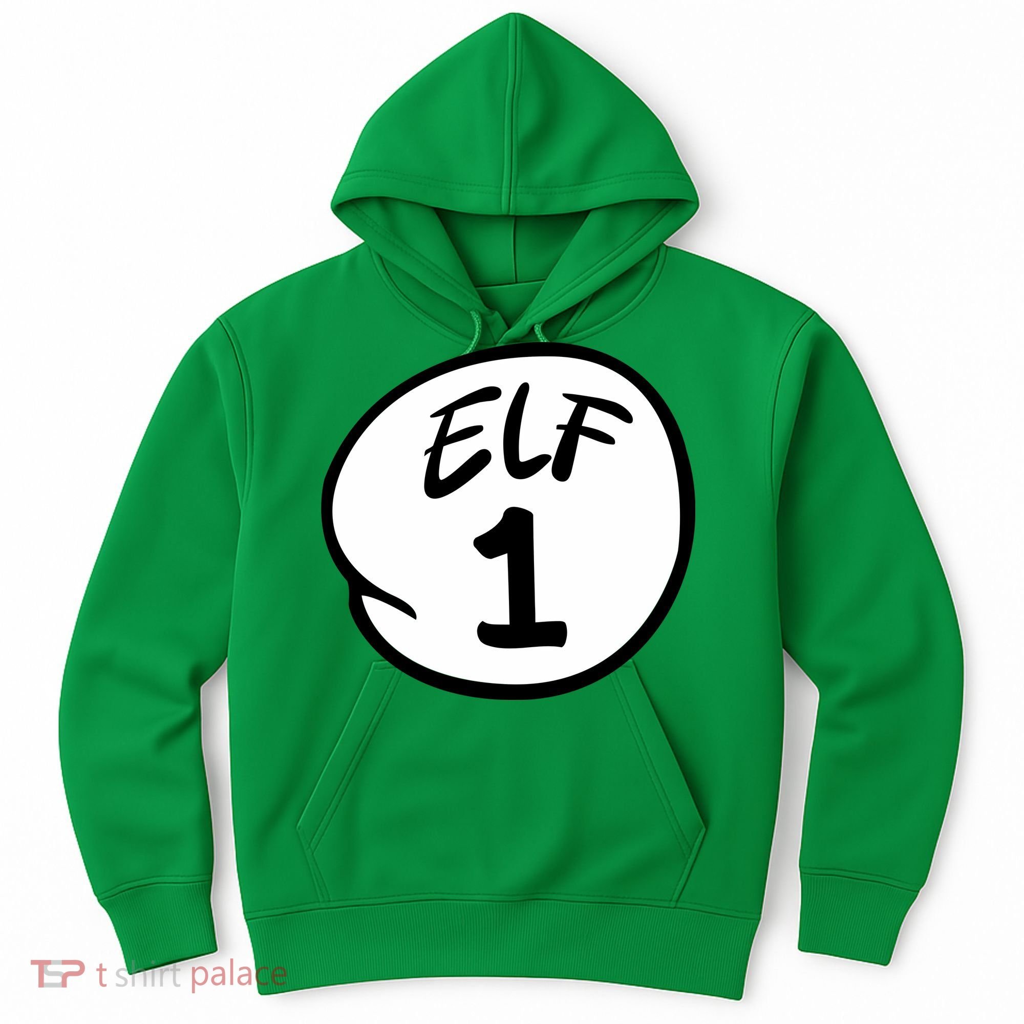 Elf 1 2 3 4 5 Custom Number Christmas Hoodie