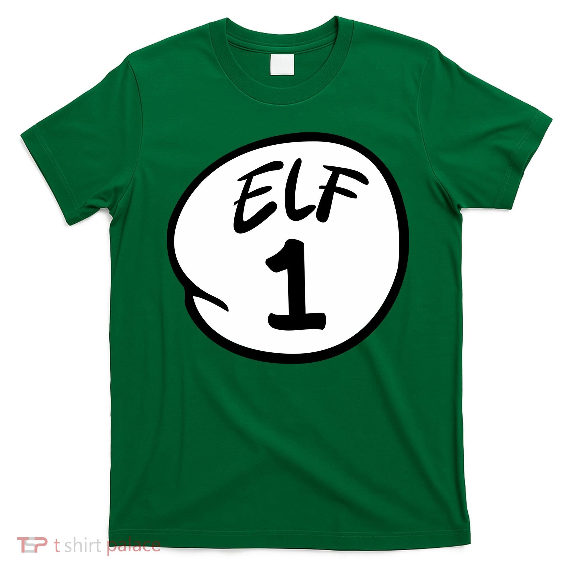 Elf 1 2 3 4 5 Custom Number Christmas T-Shirt