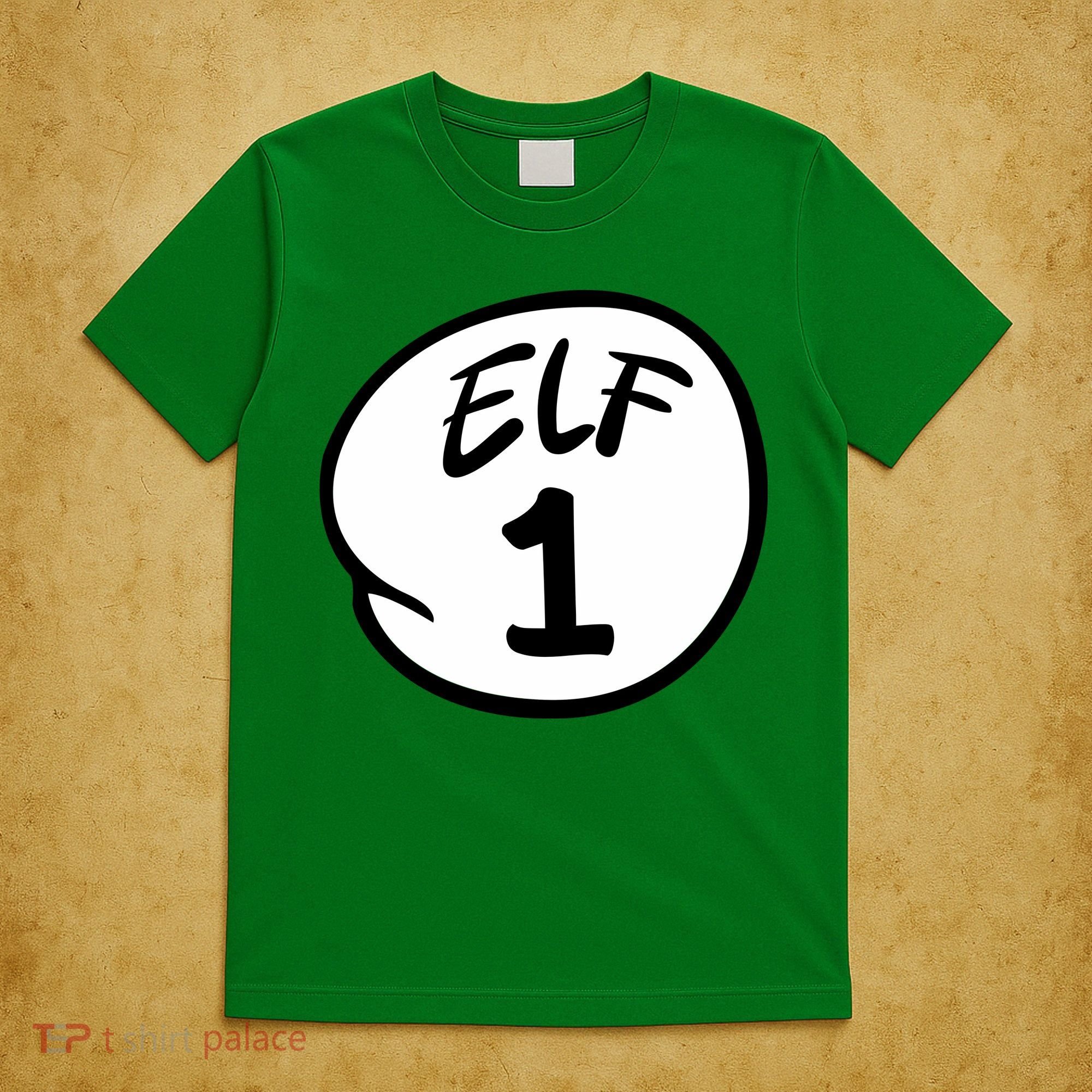 Elf 1 2 3 4 5 Custom Number Christmas T-Shirt