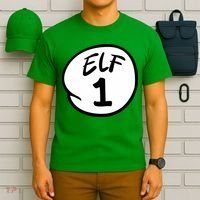 Elf 1 2 3 4 5 Custom Number Christmas T-Shirt thumb 6