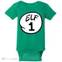 Elf 1 2 3 4 5 Custom Number Christmas Baby Bodysuit thumb 0