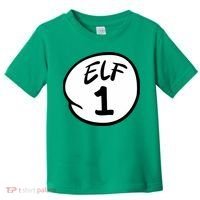 Elf 1 2 3 4 5 Custom Number Christmas Toddler T-Shirt thumb 0