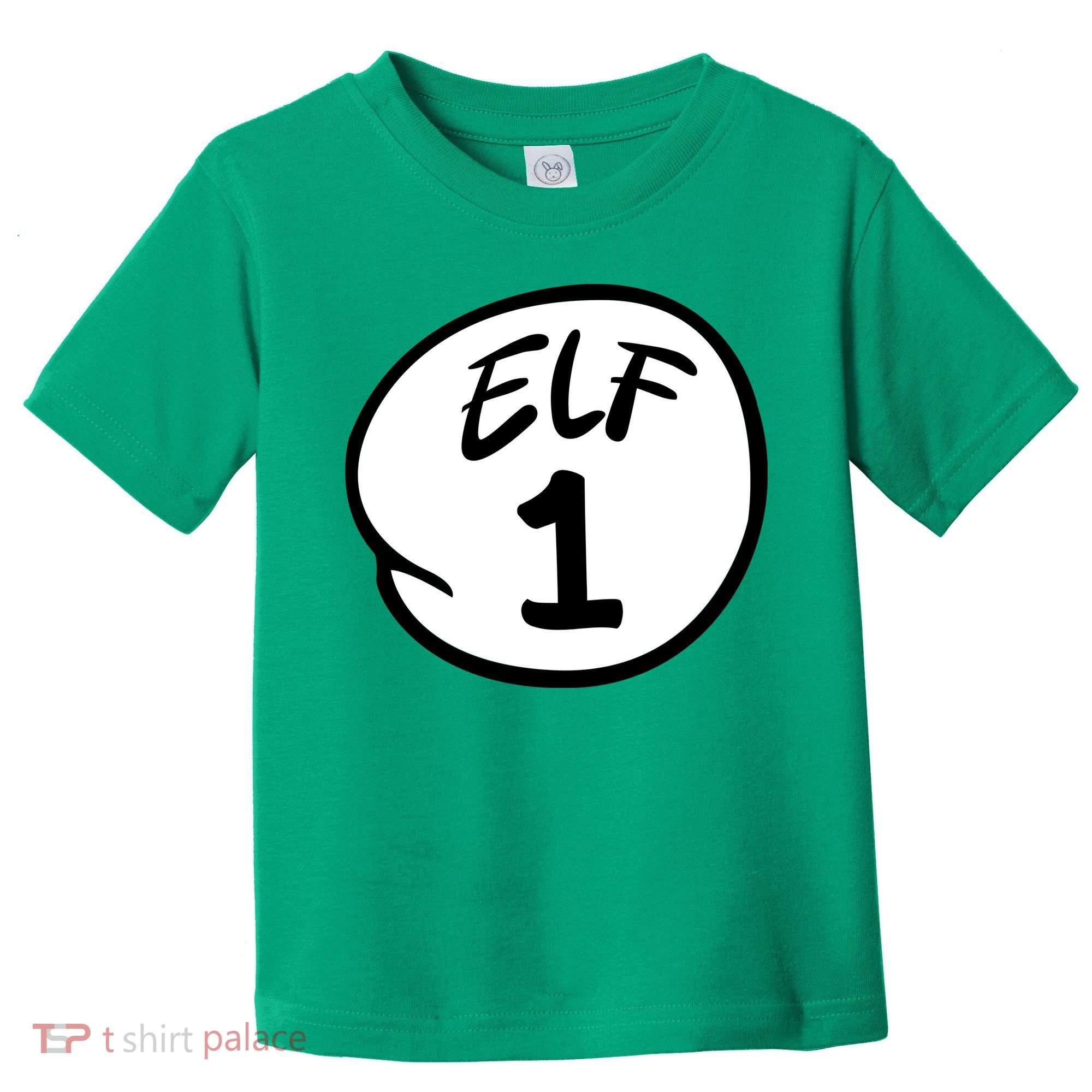 Elf 1 2 3 4 5 Custom Number Christmas Toddler T-Shirt