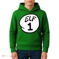 Elf 1 2 3 4 5 Custom Number Christmas Kids Hoodie thumb 4