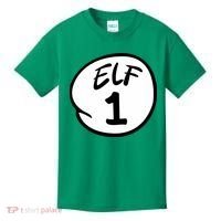 Elf 1 2 3 4 5 Custom Number Christmas Kids T-Shirt thumb 0
