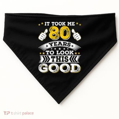 Eighty 1943 80th 80 Years Old birthday Idea For Dad Grandpa USA-Made Doggie Bandana