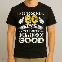 Eighty 1943 80th 80 Years Old birthday Idea For Dad Grandpa T-Shirt thumb 3