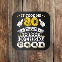 Eighty 1943 80th 80 Years Old birthday Idea For Dad Grandpa Coaster thumb 0