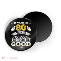 Eighty 1943 80th 80 Years Old birthday Idea For Dad Grandpa Magnet thumb 0