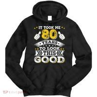 Eighty 1943 80th 80 Years Old birthday Idea For Dad Grandpa Tie Dye Hoodie thumb 0