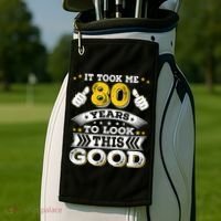 Eighty 1943 80th 80 Years Old birthday Idea For Dad Grandpa Golf Towel thumb 2