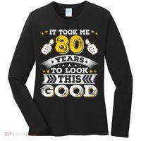 Eighty 1943 80th 80 Years Old birthday Idea For Dad Grandpa Women's Long Sleeve Shirt thumb 0