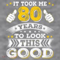 Eighty 1943 80th 80 Years Old birthday Idea For Dad Grandpa Women's Racerback Cropped Tank thumb 2