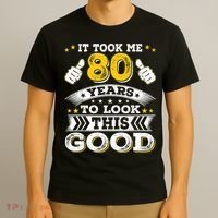 Eighty 1943 80th 80 Years Old birthday Idea For Dad Grandpa T-Shirt thumb 3