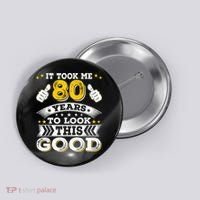 Eighty 1943 80th 80 Years Old birthday Idea For Dad Grandpa Button thumb 0