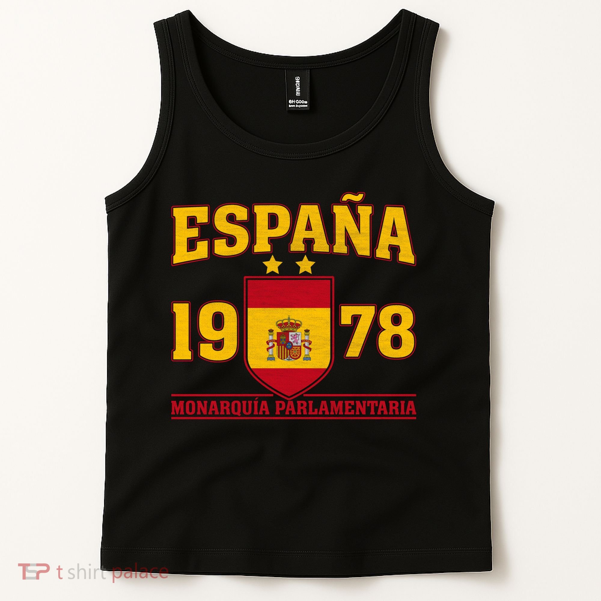 Español 1978 Monarquía Parlamentaria Spain Soccer Tank Top