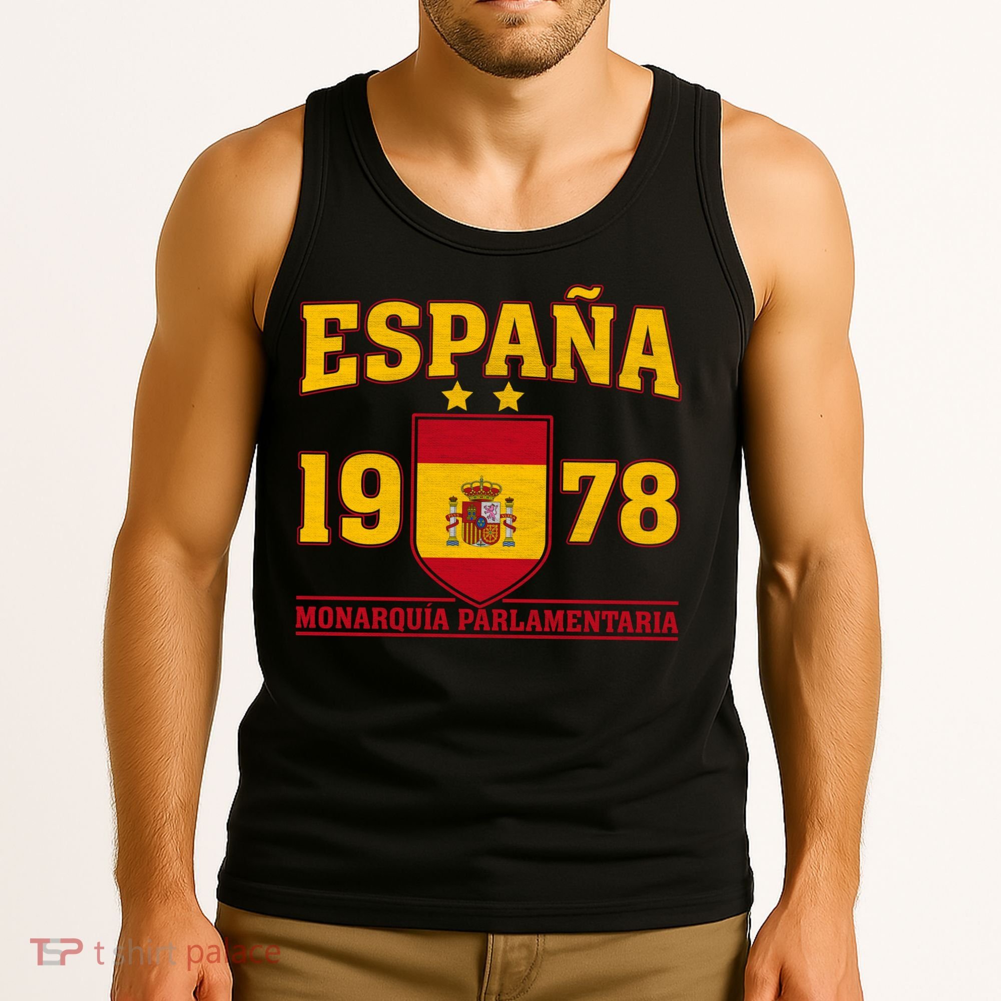 Español 1978 Monarquía Parlamentaria Spain Soccer Tank Top
