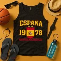 Español 1978 Monarquía Parlamentaria Spain Soccer Tank Top thumb 4
