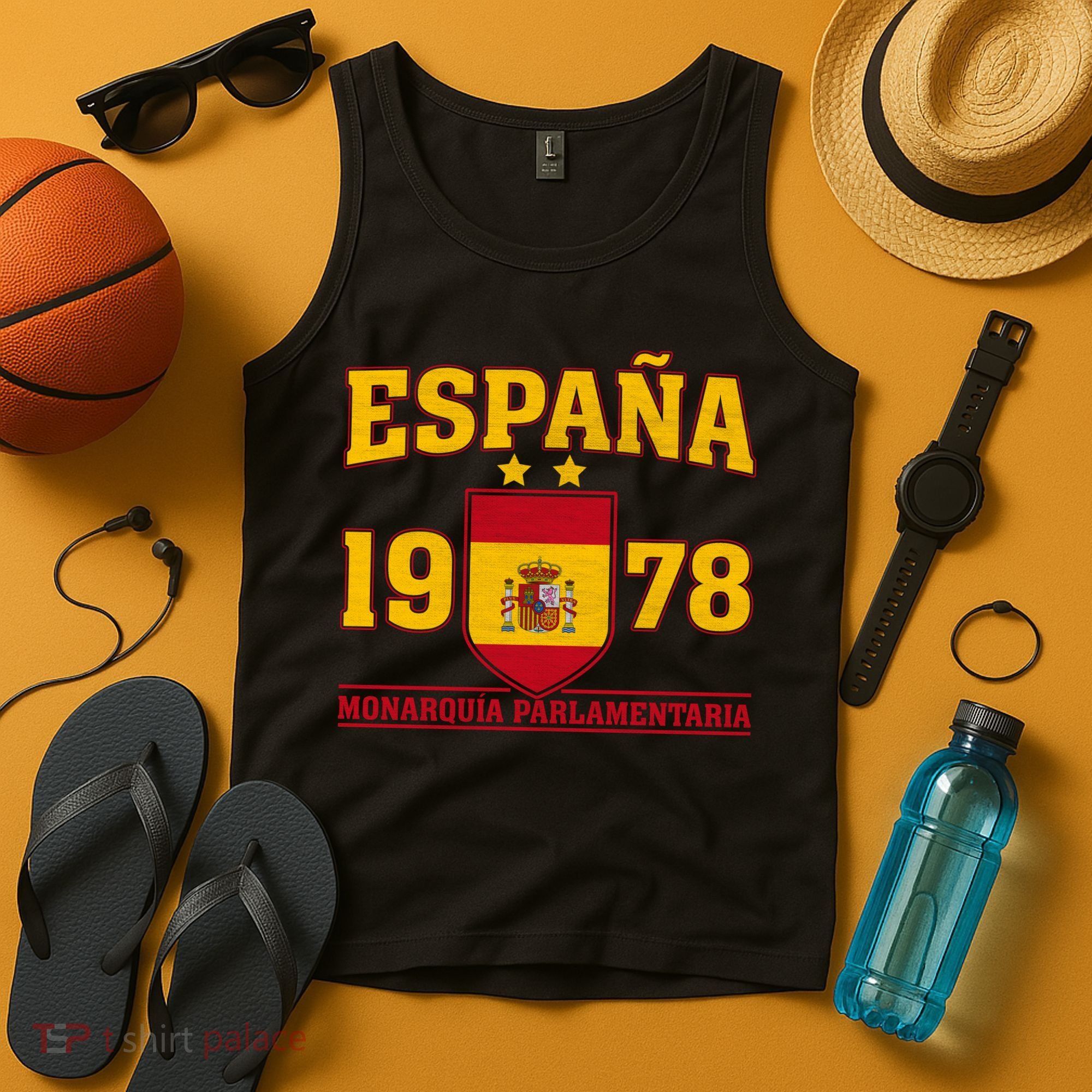 Español 1978 Monarquía Parlamentaria Spain Soccer Tank Top