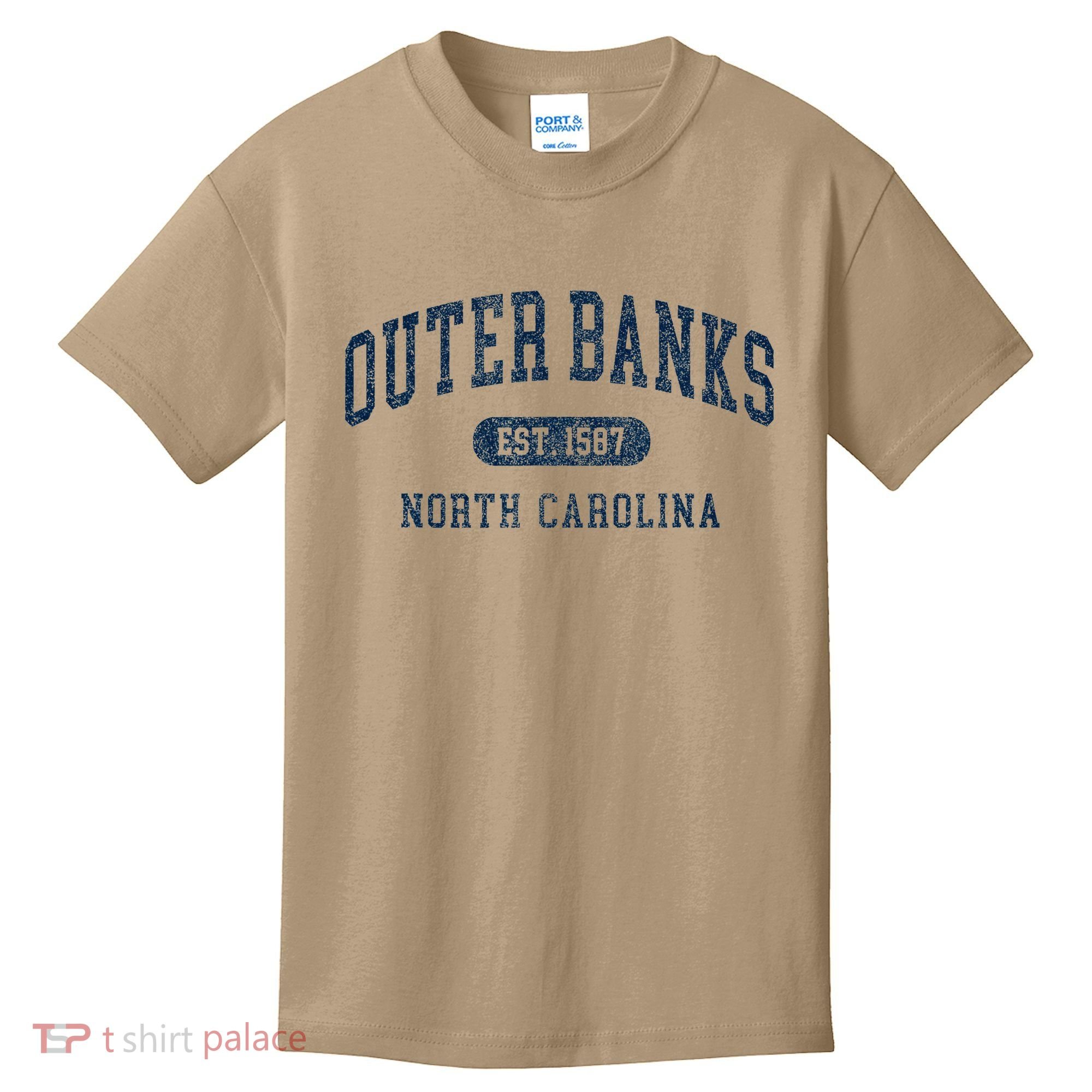 Est 1587 Obx North Carolina Nc Kids T-Shirt